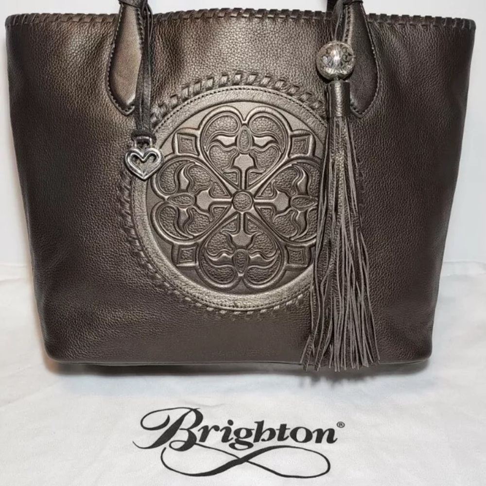 Brighton Ferrara Gabriella pewter medallion tote. - Picture 2 of 9